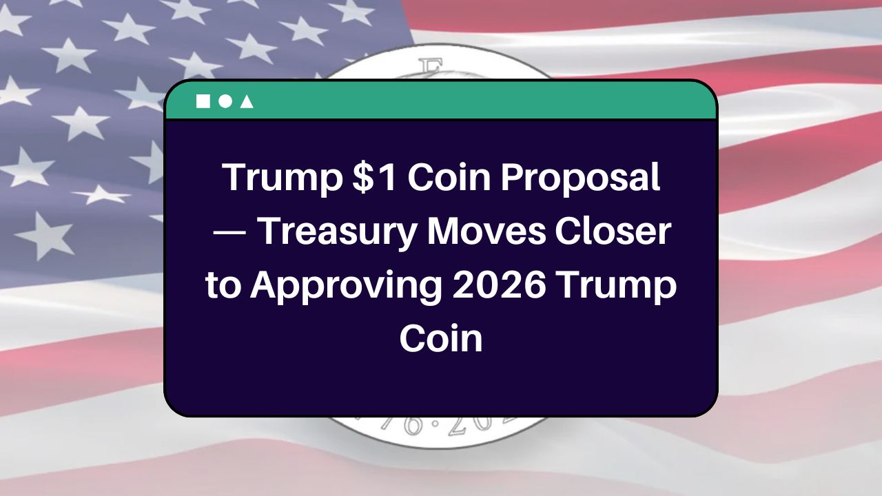 Trump $1 Coin Proposal — Treasury Moves Closer to Approving 2026 Trump Coin